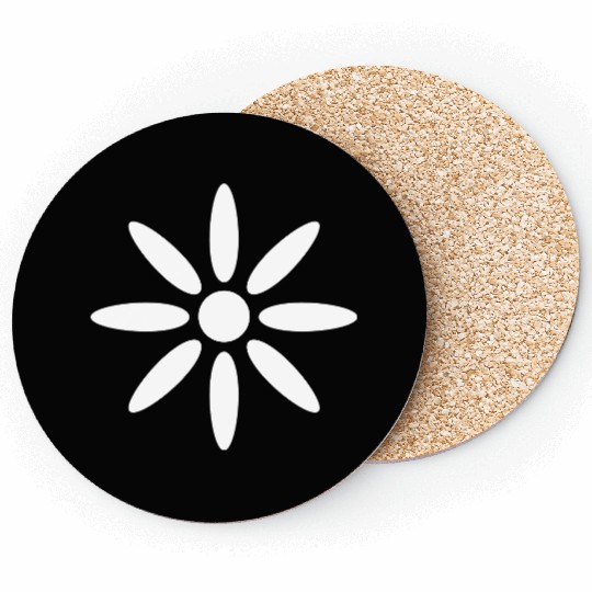Small Daisy Flower White Decorative Sun Nature Coasters
