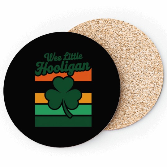 St Patricks Day Wee Little Hooligan Funny Coasters