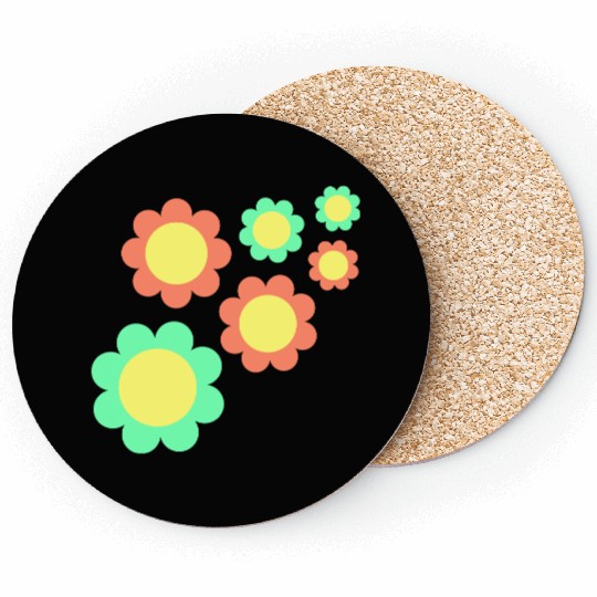 Many Pretty Daisy Flowers Decorative Nature Design Coasters