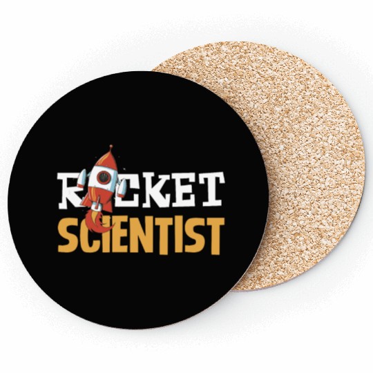 Rocket Scientist Cute Cartoon Rocket Fun Coasters