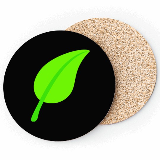 Green Beautiful Leaf Eco Spring Summer Cool Nature Coasters