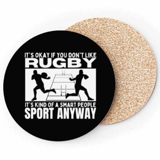 Rugby Is For Smart People Funny Rugby Player Coasters