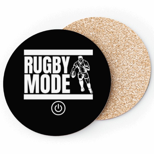 Rugby Mode On Funny Rugby Player Coasters