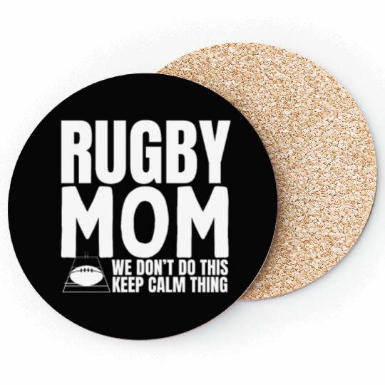 Rugby Mom Quote Funny Rugby Coasters