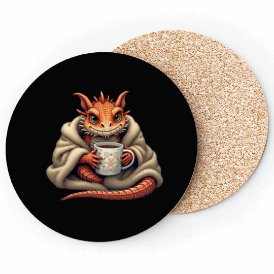 Bearded Dragon Christmas - Gift for Reptile & Cof Coasters