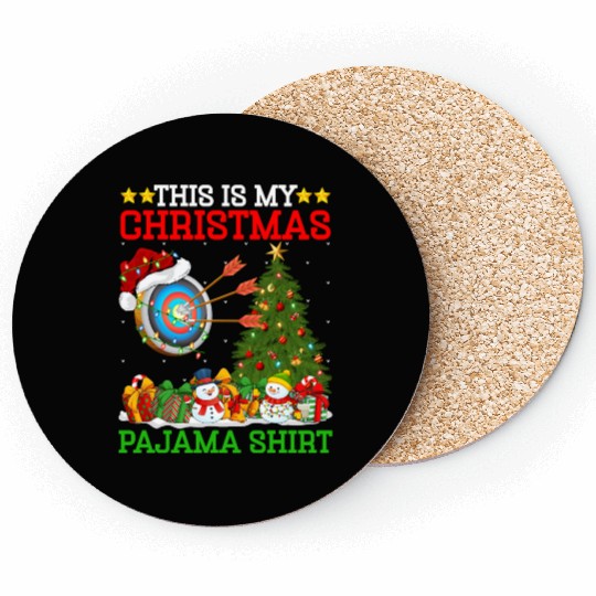Archery Christmas Tree Lights Coasters