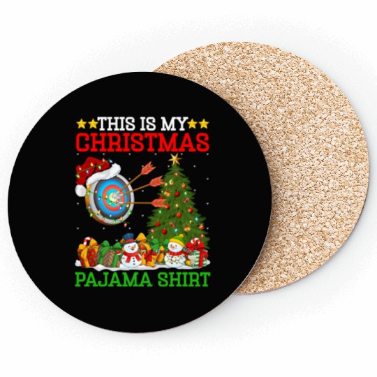 Archery Christmas Tree Lights Coasters