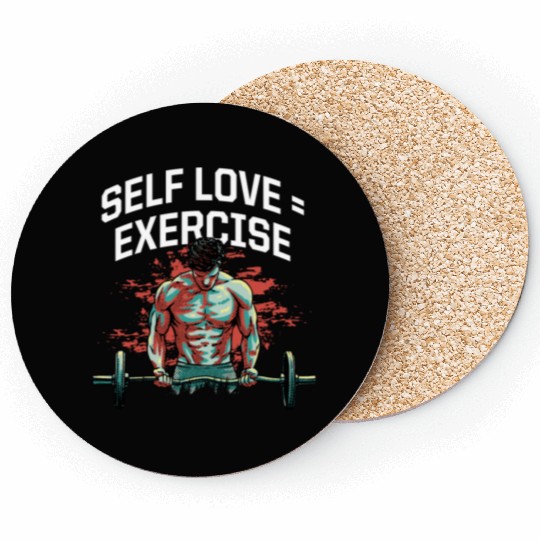 Self Love Exercise Workout Motivational Quote Gym Coasters
