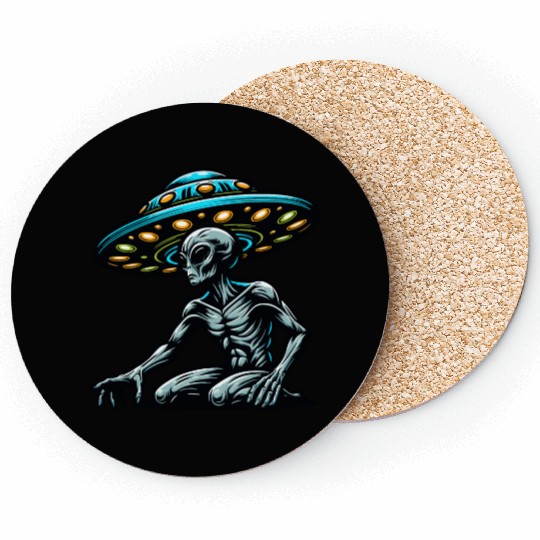 Grey Alien UFO Coasters
