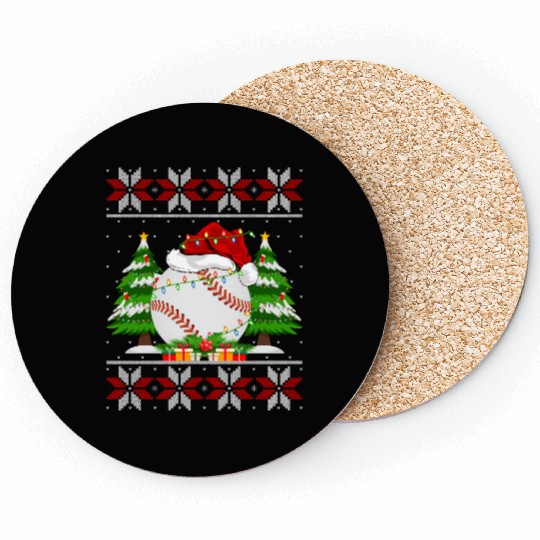 Baseball Christmas Coasters