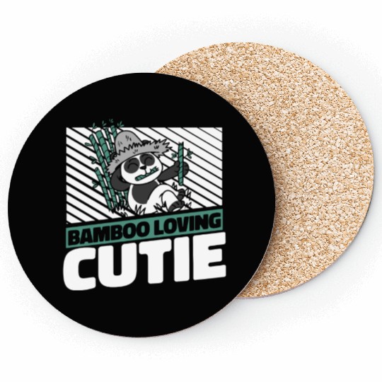 Bamboo Loving Cutie Panda Bear Friend Giant Panda Coasters