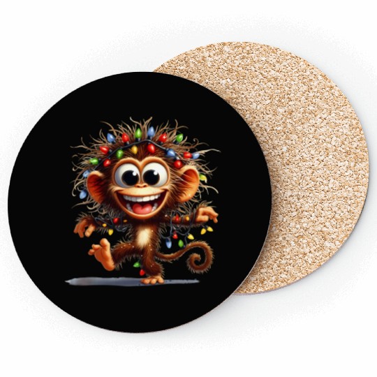 Christmas Merry Christmas For Gift Monkey Coasters