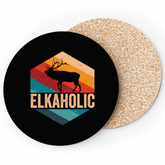Elk Hunting Elkaholic Hunters Coasters
