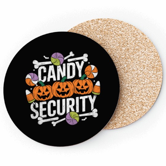 Candy Security Halloween Coasters