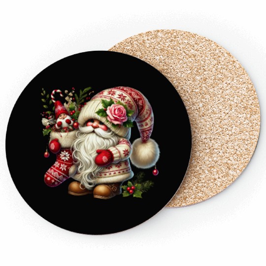 Gnome Christmas, Funny Christmas Coasters