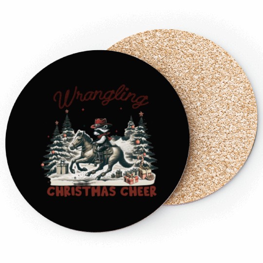 Merry Christmas Tree, Christmas Vintage Coasters