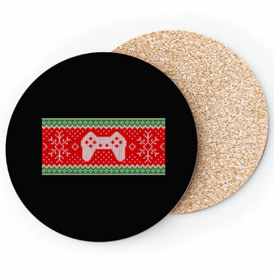 Christmas Pattern Gaming Pad Coffee Mug White Coasters