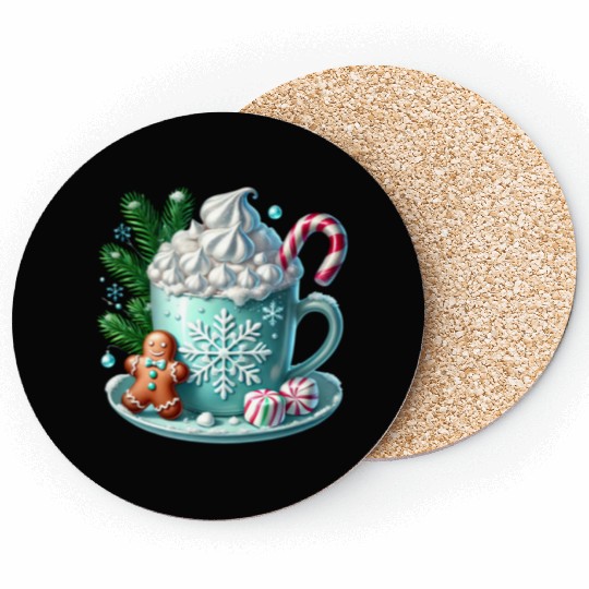 Christmas ice cream, Coquette Chistmas Coasters