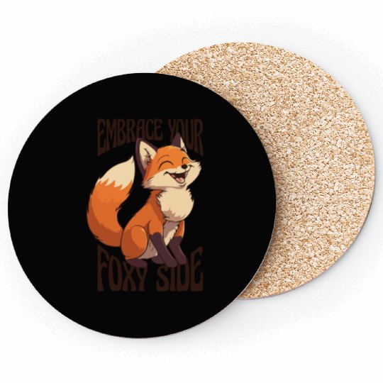Embrace Your Foxy Side Canidae Caninae Red Fox Coasters