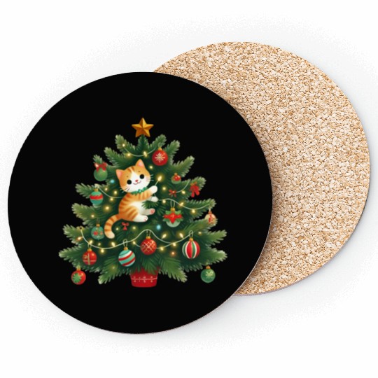 Tree Christmas, Merry Christmas Coasters
