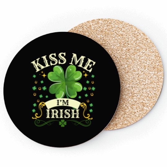 Kiss Me Im Irish Coasters