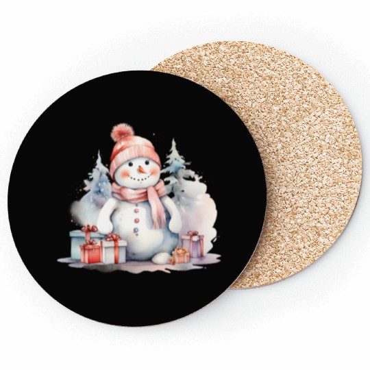 Snowman Christmas, Merry Christmas Coasters