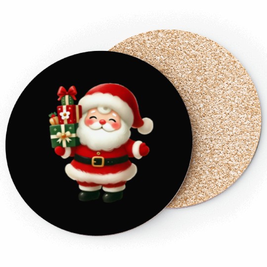Santa Christmas, Christmas Retro Coasters