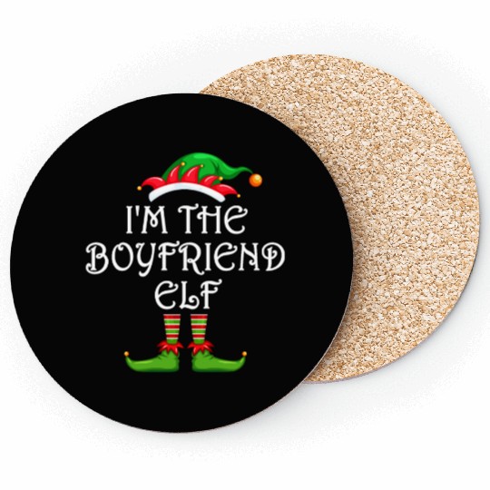 I'm The Boyfriend Elf Coasters Matching Family