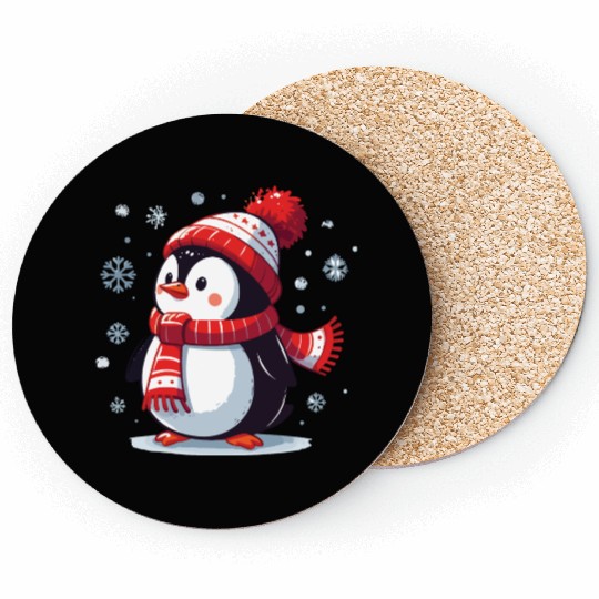 Penguin winter style Coasters