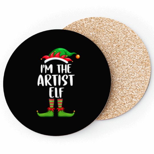 I'm The Artist Elf Coasters Matching Family Christmas