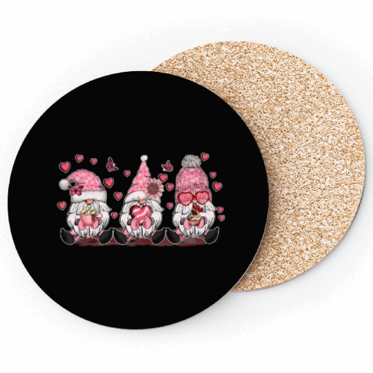 Gnomes Valentines Revelin Coasters