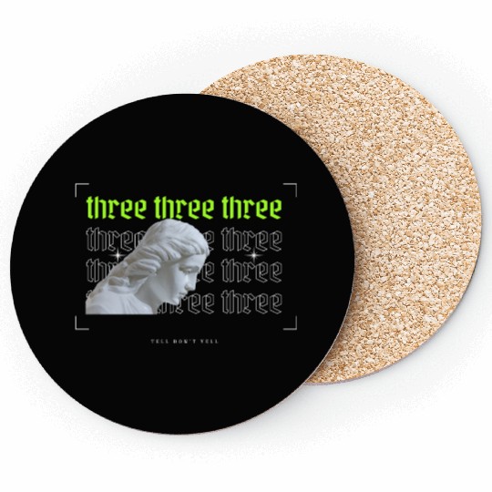 Three Three Three Angel Numbers Coasters