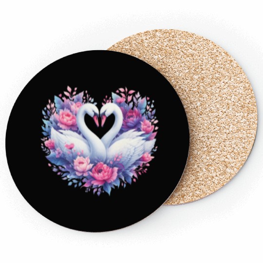 Black Gnomes Valentines Day Coasters