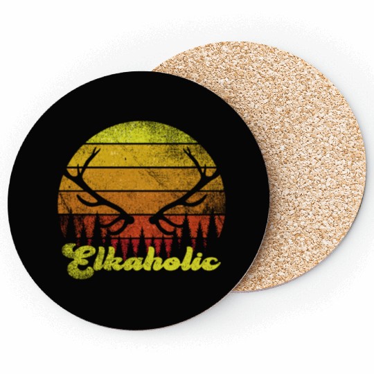 Elk Hunting Elkaholic Hunters Coasters