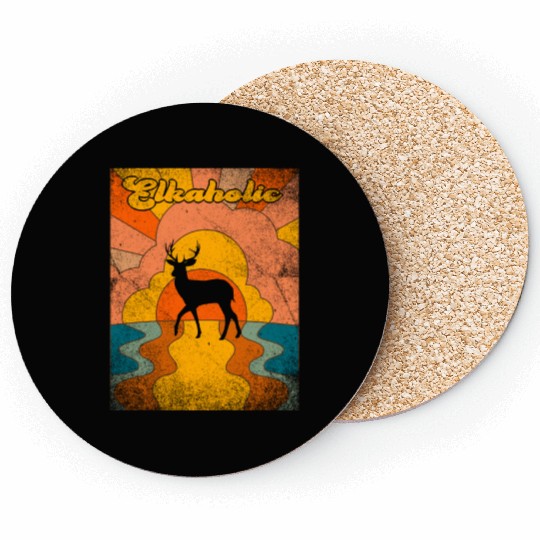 Elk Hunting Elkaholic Hunters Coasters