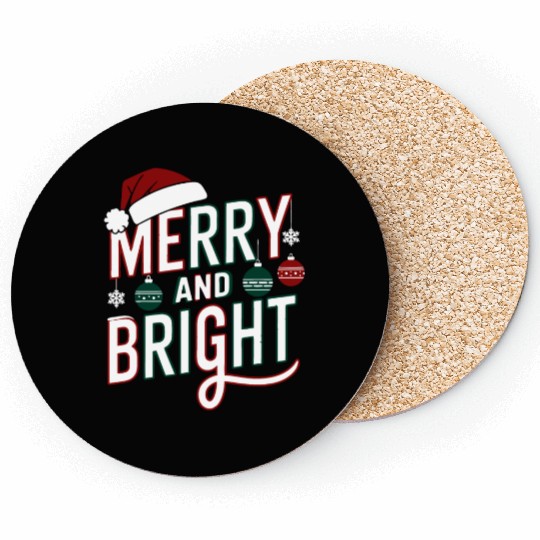 Bright and Merry Holiday Cheer Coasters