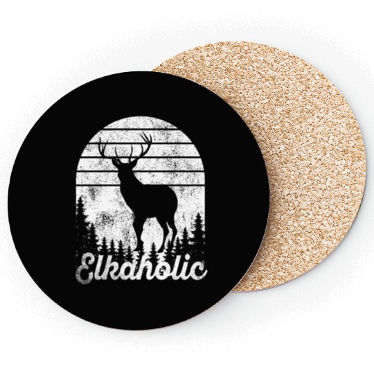 Elk Hunting Elkaholic Hunters Coasters