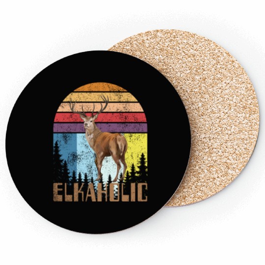 Elk Hunting Elkaholic Hunters Coasters