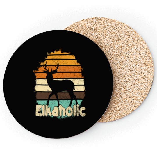 Elk Hunting Elkaholic Hunters Coasters