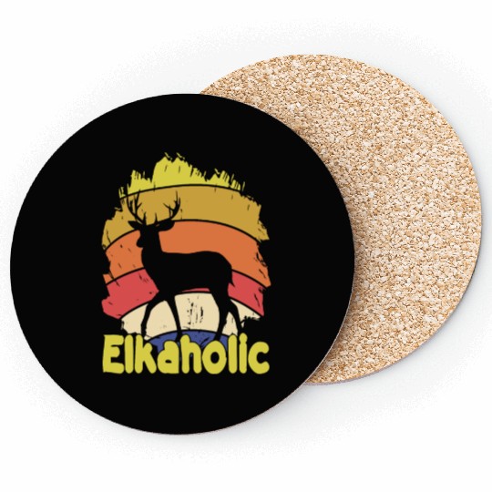 Elk Hunting Elkaholic Hunters Coasters