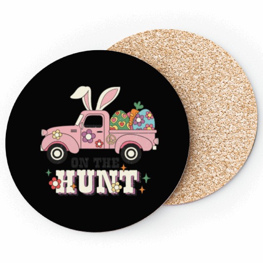 Happy Easter Day, Easter Bunny Coasters