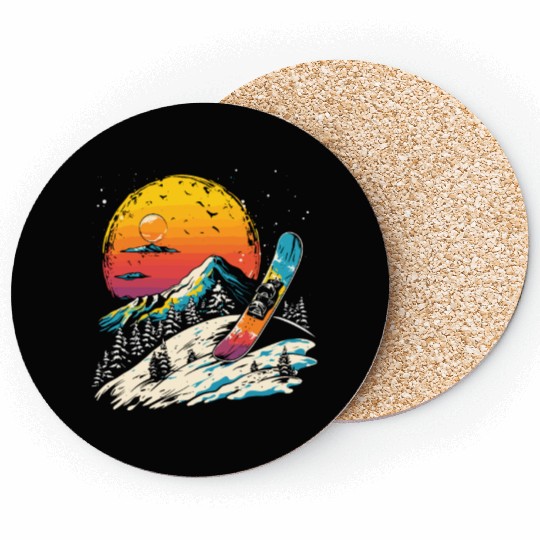 Snowboarding Portrait Coasters