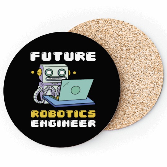 Future Robotics Engineer Laptop Robot Coasters