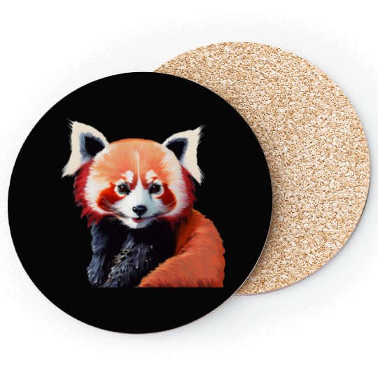 Happy red panda Coasters