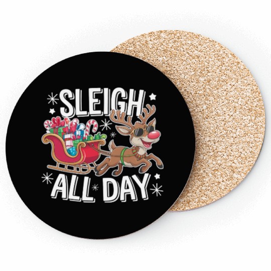 Sleigh All Day Coasters