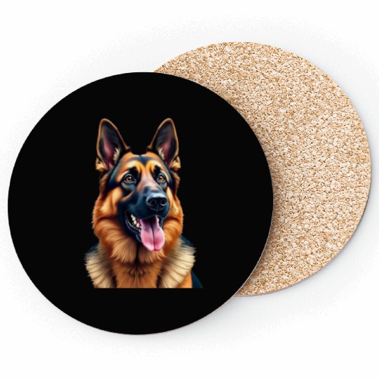 german-shepherd-mixed-timber-siberian-husky-wolf Coasters