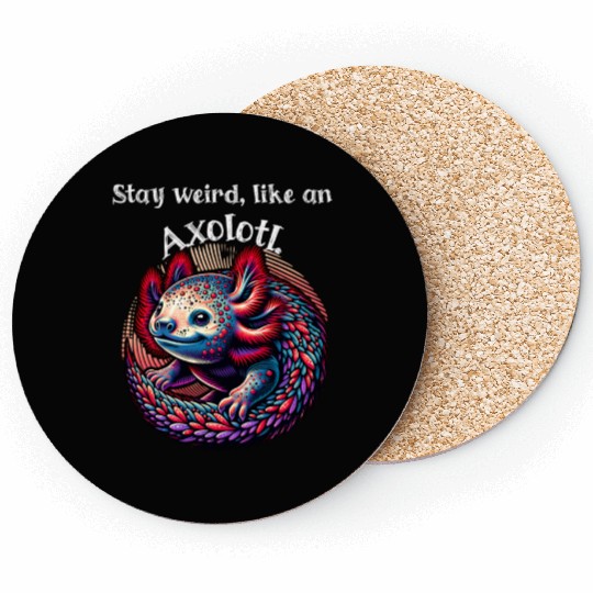 Stay weird, like an Axolotl-Bleib, like an Axolotl Coasters