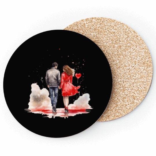 Valentines Retro, Happy Valentine Day Coasters