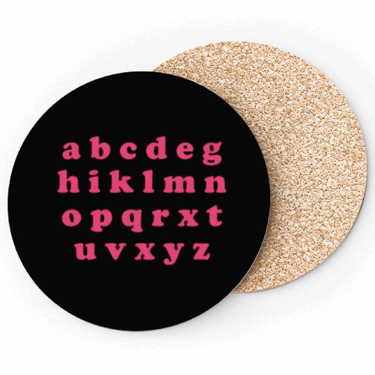 Alphabet Valentine Sublimation Coasters