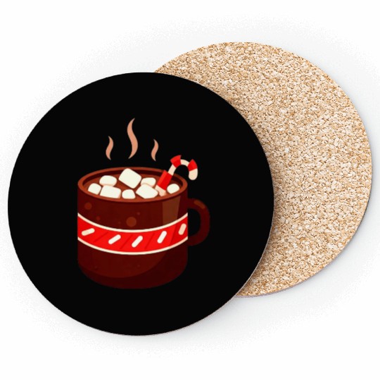 Cozy Hot Chocolate Mug Design Coasters